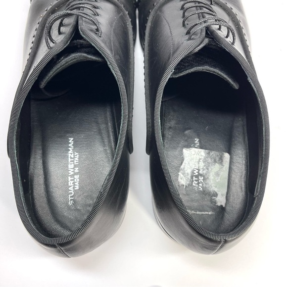 Stuart Weitzman Men's Black Premiere Party‎ Cap-Toe Oxford Loafers Size 10M - Picture 11 of 11